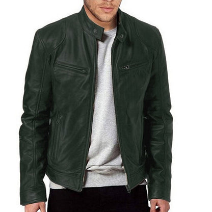 Men's Trendy Zip-Up Stand Collar Jacket