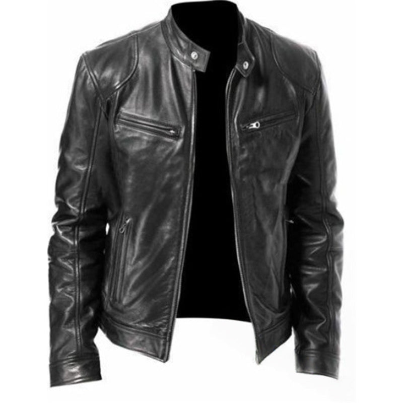 Men's Trendy Zip-Up Stand Collar Jacket