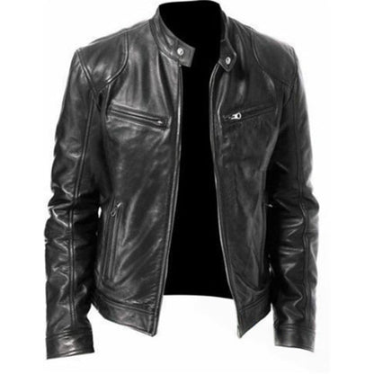 Men's Trendy Zip-Up Stand Collar Jacket