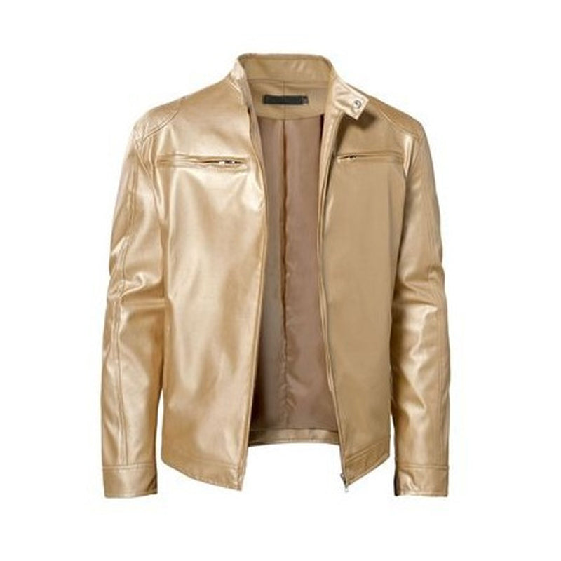 Men's Trendy Zip-Up Stand Collar Jacket