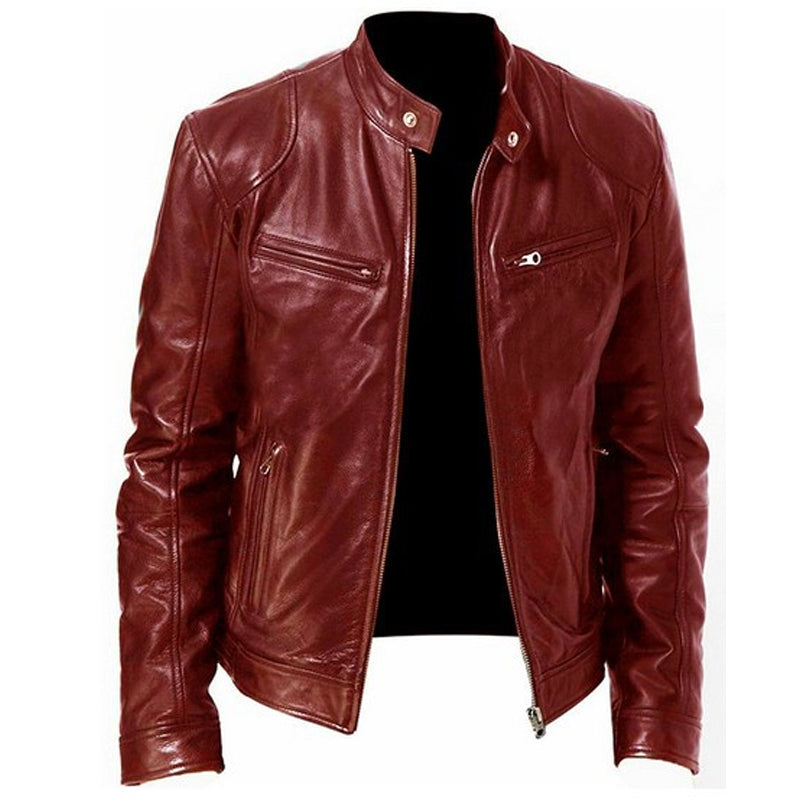 Men's Trendy Zip-Up Stand Collar Jacket