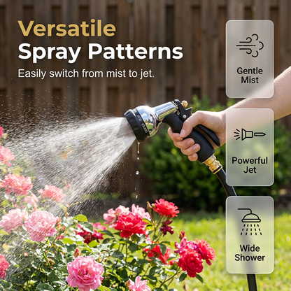💧 50% OFF NOW! 🔧 Heavy-Duty Metal Garden Hose Nozzle Sprayer – 10 Adjustable Spray Patterns, Ergonomic Handle & Leak-Proof for Lawn, Car & Patio 🌿