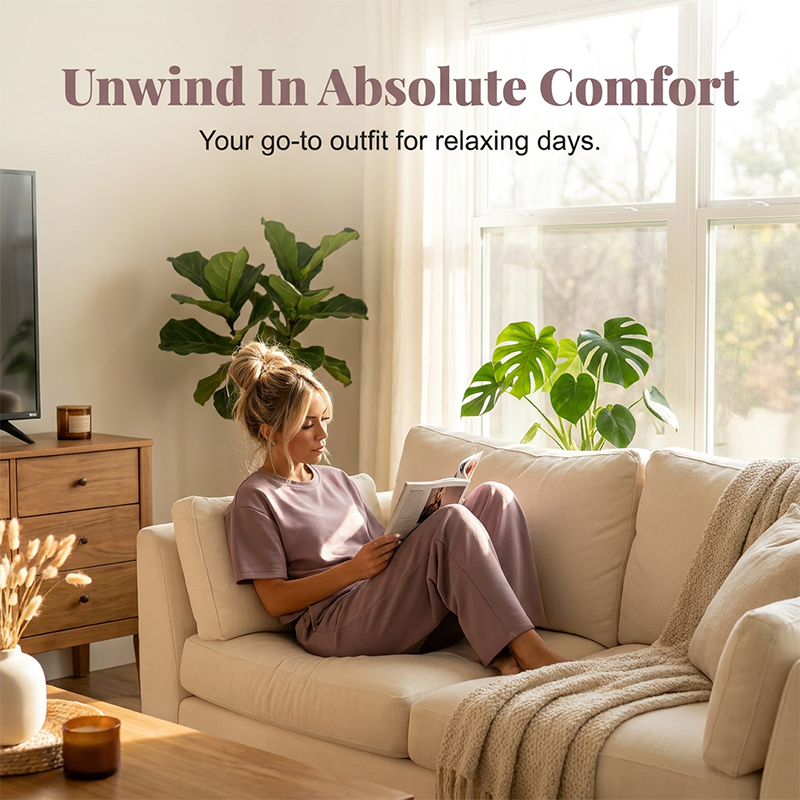 👚 LIMITED-TIME 50% OFF! ✨ Women's Top & Wide-Leg Pants Set – Soft, Breathable, Lounge Wear 🌿