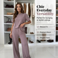 👚 LIMITED-TIME 50% OFF! ✨ Women's Top & Wide-Leg Pants Set – Soft, Breathable, Lounge Wear 🌿