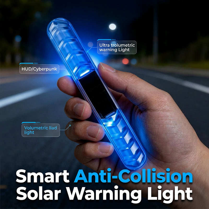 ☀️💡 Solar-Powered LED Anti-Collision Warning Light – Automatic Light Sensor