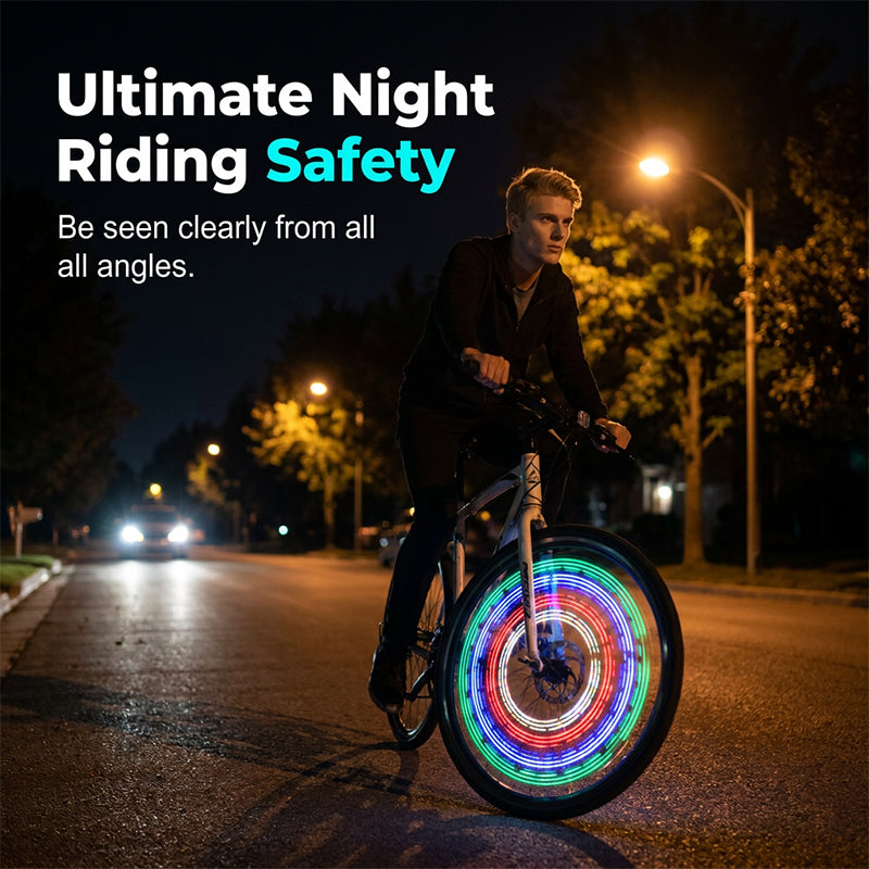 Water-Resistant LED Bicycle Wheel Lights