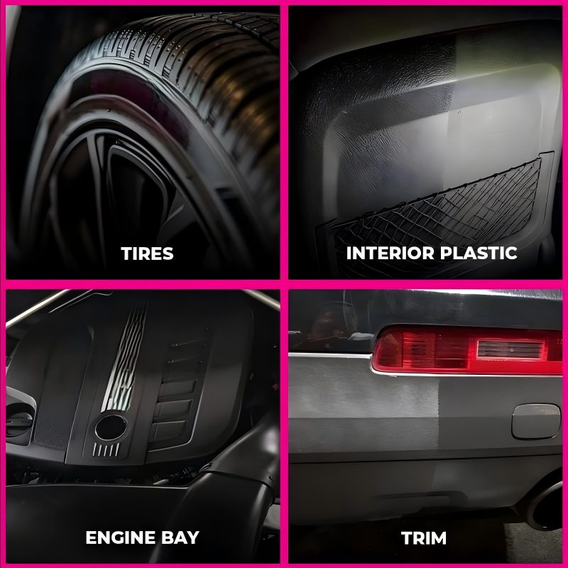 ✨🚗 Plastic & Trim Restorer Spray – Brings Black Back! | UV Protection ✅