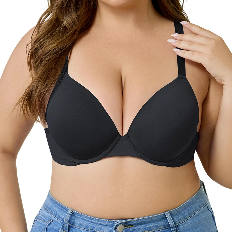 💐Women's Deep V Push Up Padded Everyday Bras👍Enhancer Outdoorfun Low Plunge Breathable Classic Style