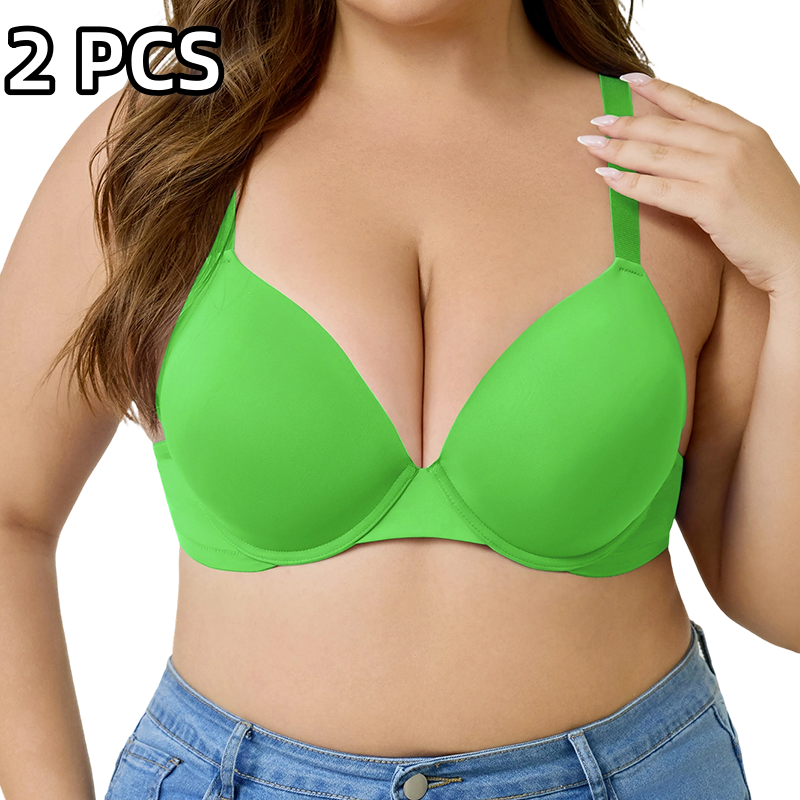 💐Women's Deep V Push Up Padded Everyday Bras👍Enhancer Outdoorfun Low Plunge Breathable Classic Style