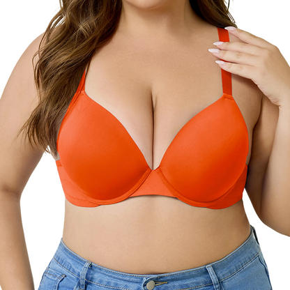 💐Women's Deep V Push Up Padded Everyday Bras👍Enhancer Outdoorfun Low Plunge Breathable Classic Style