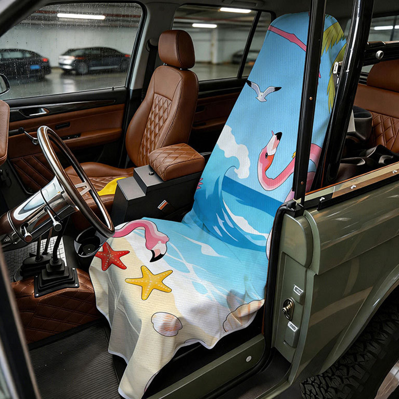 2-in-1 Microfiber Beach Towel & Car Seat Cover