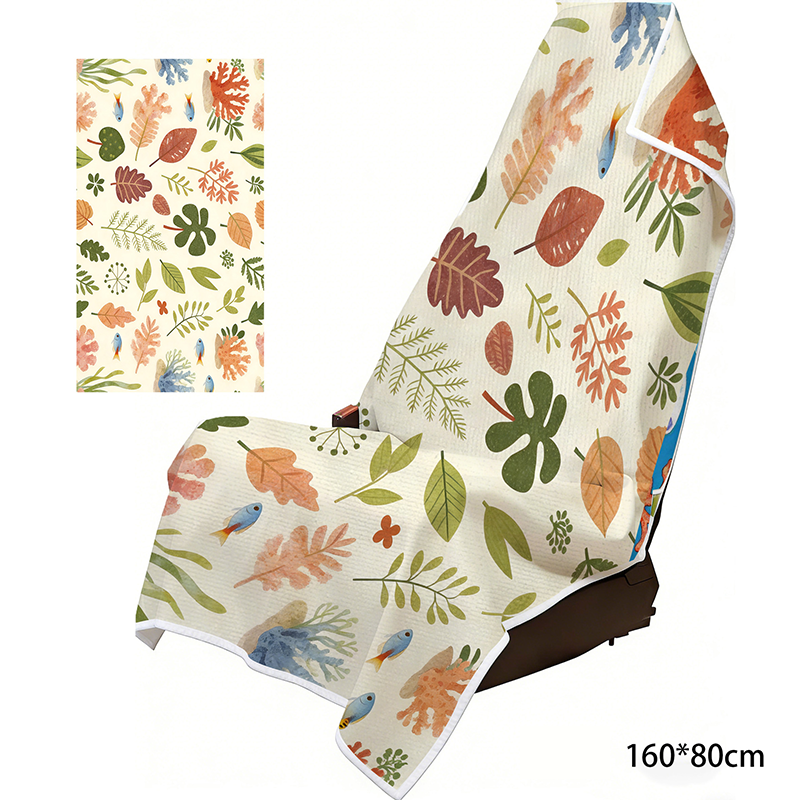 2-in-1 Microfiber Beach Towel & Car Seat Cover