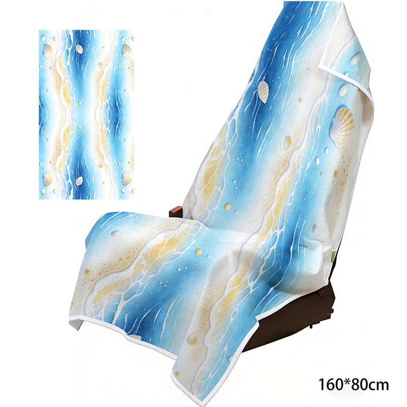 2-in-1 Microfiber Beach Towel & Car Seat Cover