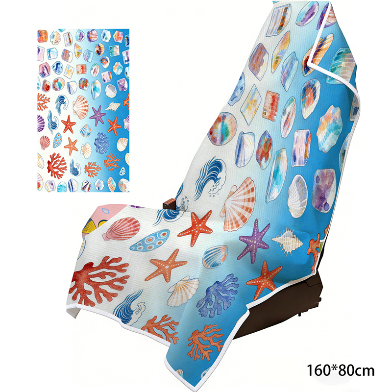 2-in-1 Microfiber Beach Towel & Car Seat Cover