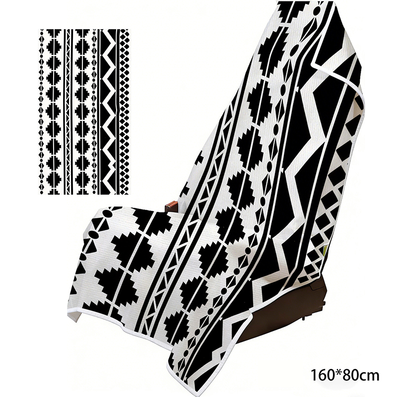 2-in-1 Microfiber Beach Towel & Car Seat Cover