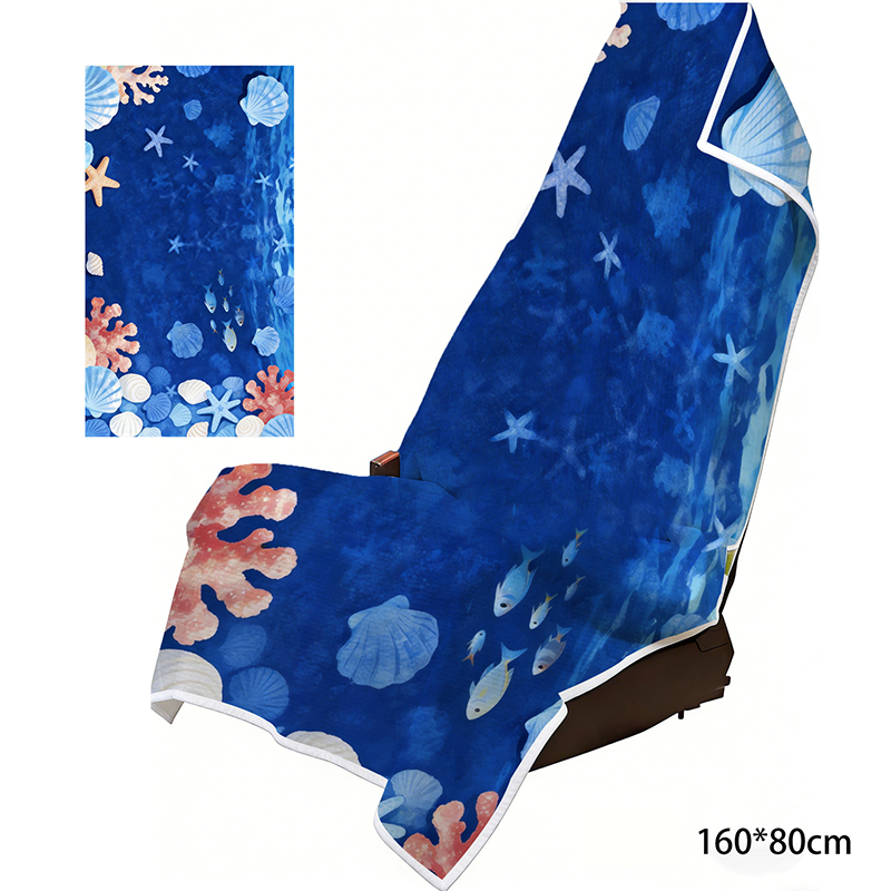 2-in-1 Microfiber Beach Towel & Car Seat Cover