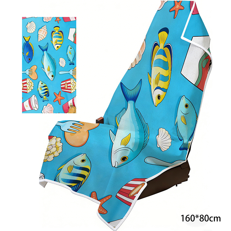 2-in-1 Microfiber Beach Towel & Car Seat Cover