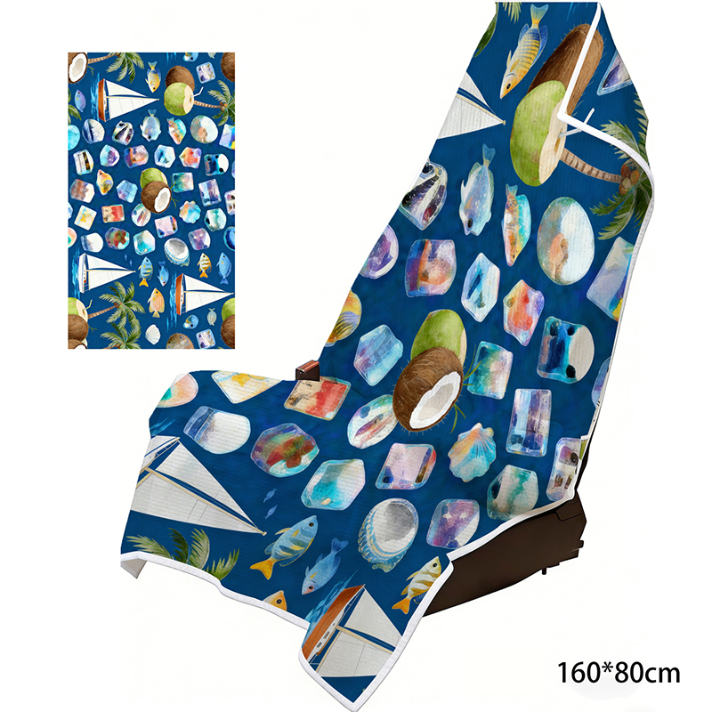 2-in-1 Microfiber Beach Towel & Car Seat Cover