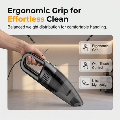 120W Handheld Car Vacuum Cleaner Cordless Wet Dry Dual Use for Home and Vehicle