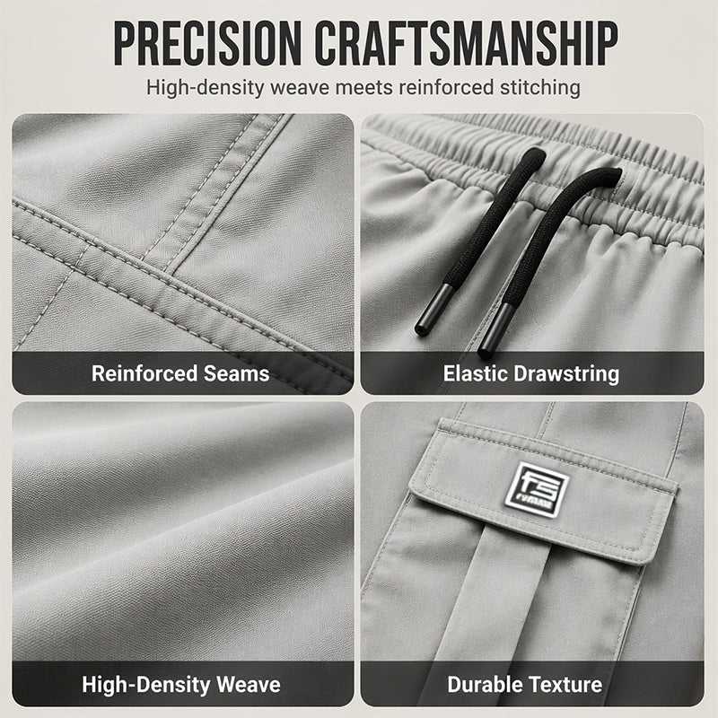 ☁️ All-Day Comfort | Men's Relaxed-Fit Cargo Trousers with Multiple Pockets
