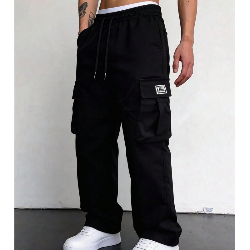 ☁️ All-Day Comfort | Men's Relaxed-Fit Cargo Trousers with Multiple Pockets