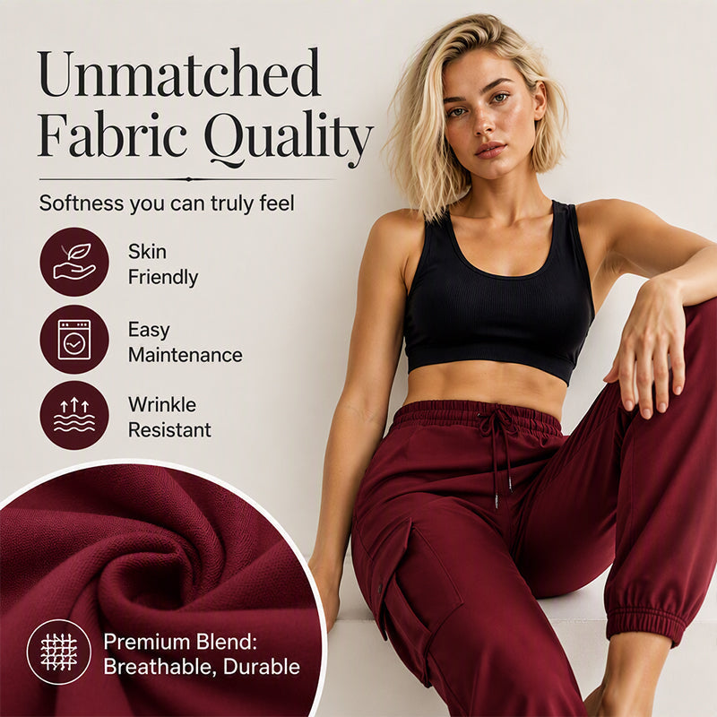 👖 Utility Comfort | Women's Drawstring-Waist Relaxed Cargo Pants