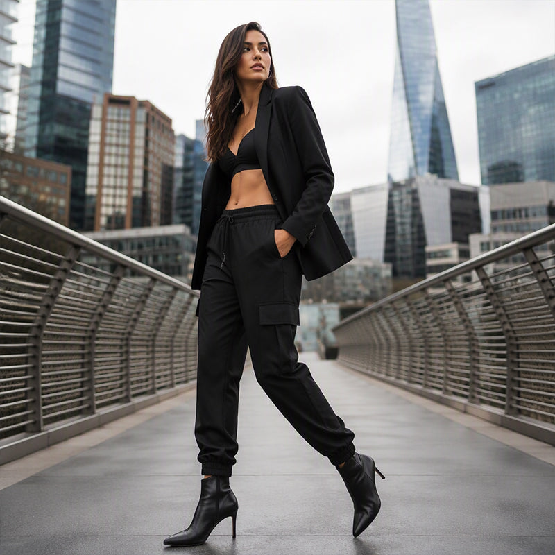 👖 Utility Comfort | Women's Drawstring-Waist Relaxed Cargo Pants