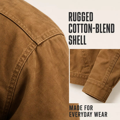 ⏳📢Men’s Plush-Lined Hooded Work Jacket
