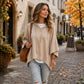 Women's Loose-Fitting Wide-Sleeved Sweatshirt