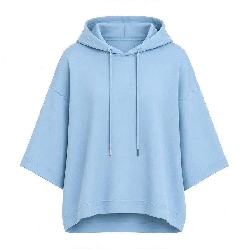 Women's Loose-Fitting Wide-Sleeved Sweatshirt