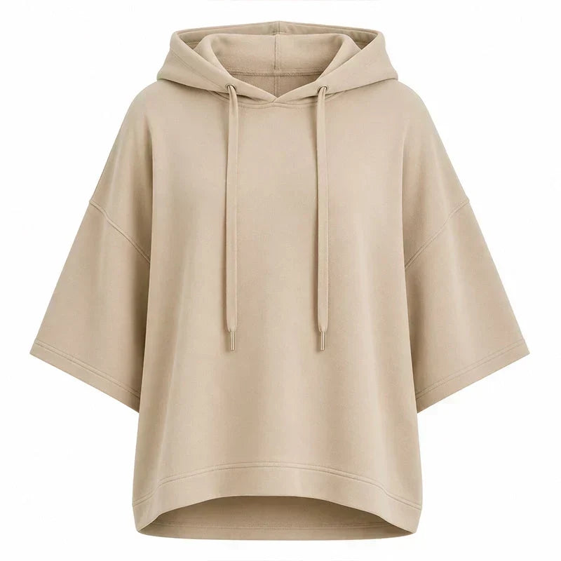Women's Loose-Fitting Wide-Sleeved Sweatshirt
