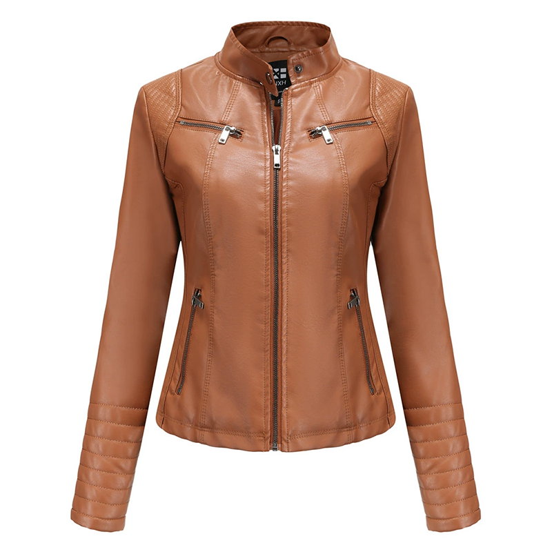🍂 Women's Slim Fit Faxu Leather Jacket – Sleek Style & Effortless Autumn Edge