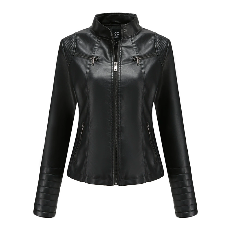 🍂 Women's Slim Fit Faxu Leather Jacket – Sleek Style & Effortless Autumn Edge