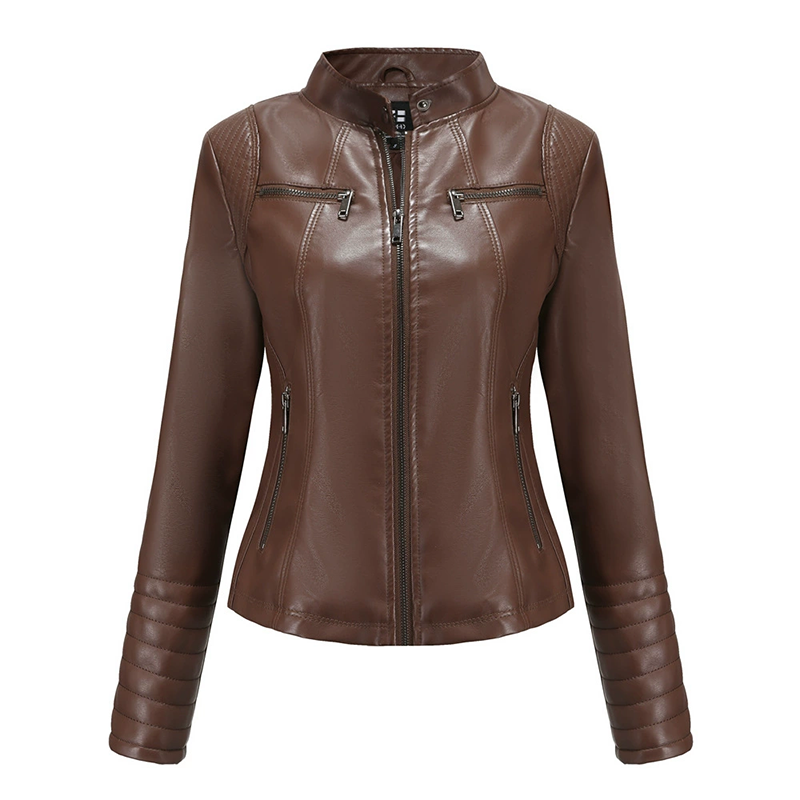 🍂 Women's Slim Fit Faxu Leather Jacket – Sleek Style & Effortless Autumn Edge