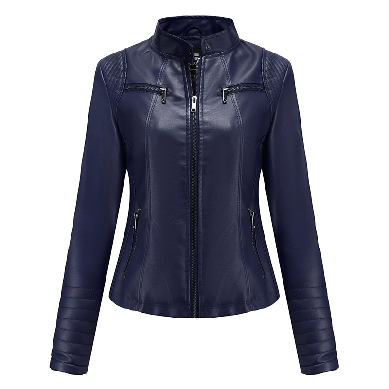 🍂 Women's Slim Fit Faxu Leather Jacket – Sleek Style & Effortless Autumn Edge