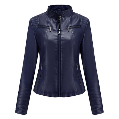 🍂 Women's Slim Fit Faxu Leather Jacket – Sleek Style & Effortless Autumn Edge