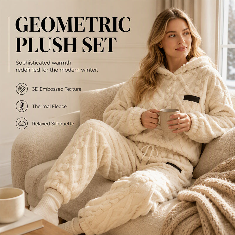 ⏳Autumn Hot Sale 59% OFF!!🔥🍂 Embossed Geometric Plush Set – Timeless Comfort & Effortless Style For Every Occasion