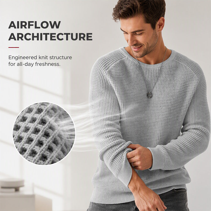 ✨2026 Collection at 50% OFF🎁JMIERR Men's Crewneck Sweater Soft Casual Sweaters Classic Long Sleeve Pullover Sweaters with Ribbing Edge