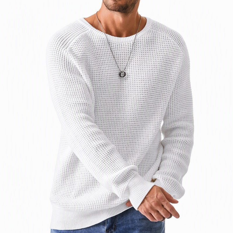 ✨2026 Collection at 50% OFF🎁JMIERR Men's Crewneck Sweater Soft Casual Sweaters Classic Long Sleeve Pullover Sweaters with Ribbing Edge