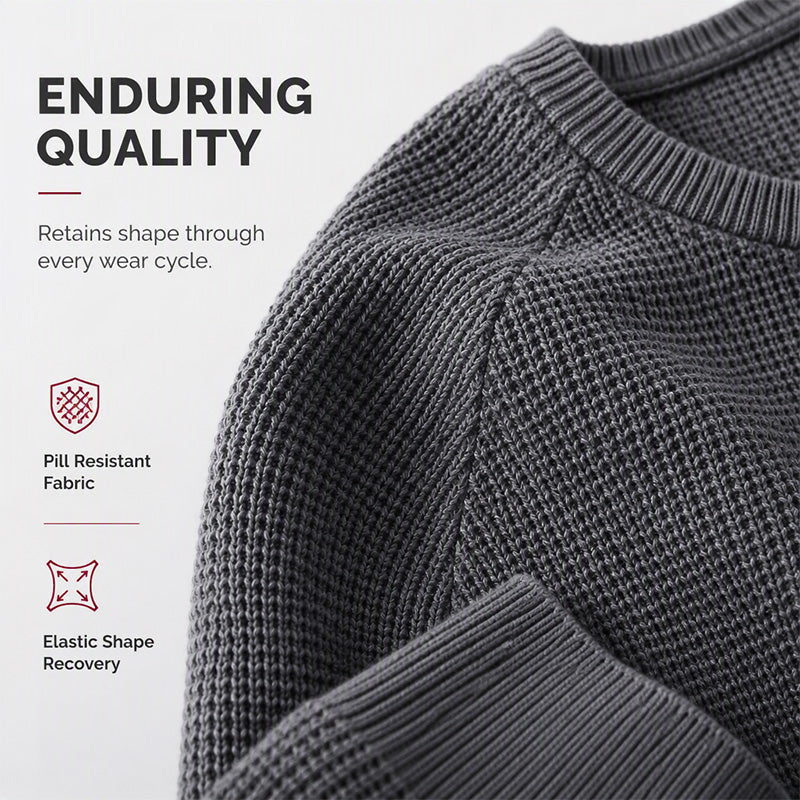 ✨2026 Collection at 50% OFF🎁JMIERR Men's Crewneck Sweater Soft Casual Sweaters Classic Long Sleeve Pullover Sweaters with Ribbing Edge