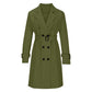 Women's Casual Double-Breasted Trench Coat