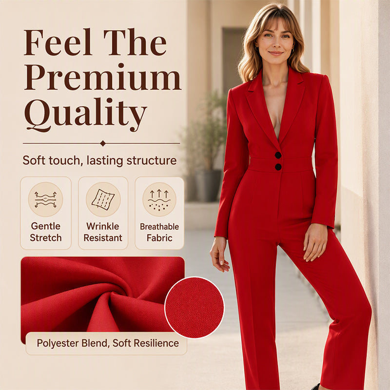 Women's Elegant Blazer Jumpsuit