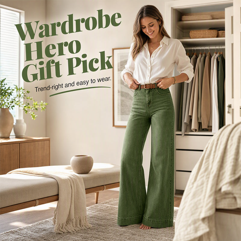 Leg-Lengthening Wide-Leg Jeans