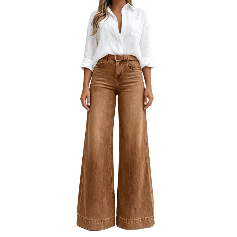 Leg-Lengthening Wide-Leg Jeans