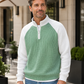Men's Waffle Knit Quarter Zip T-Shirt