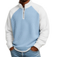 Men's Waffle Knit Quarter Zip T-Shirt