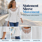 ✨ Feminine Comfort | Women's Hollow-Out Lace Patchwork 3/4-Sleeve Blouse
