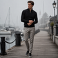 Men's Stylish Quarter-Zip Mock Neck Sweater