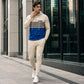Men's Sporty Color-Block Waffle Knit 2-Piece Set