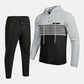 Men's Sporty Color-Block Waffle Knit 2-Piece Set